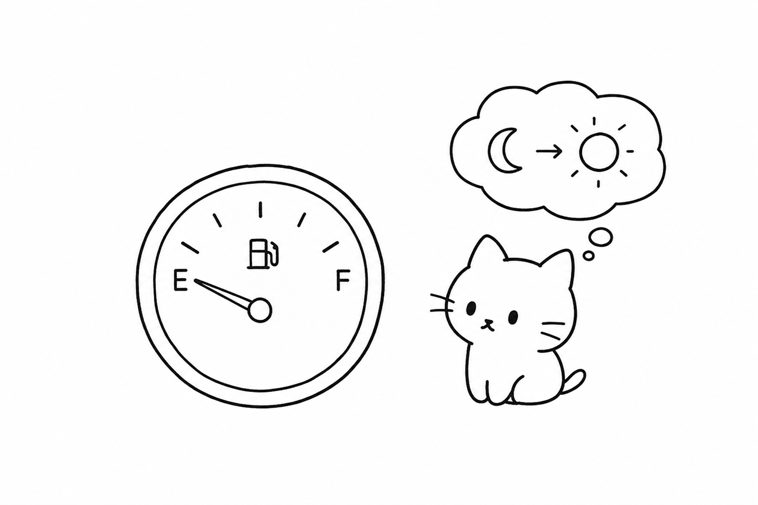 メーターがEを指しても落ち着いているごろ