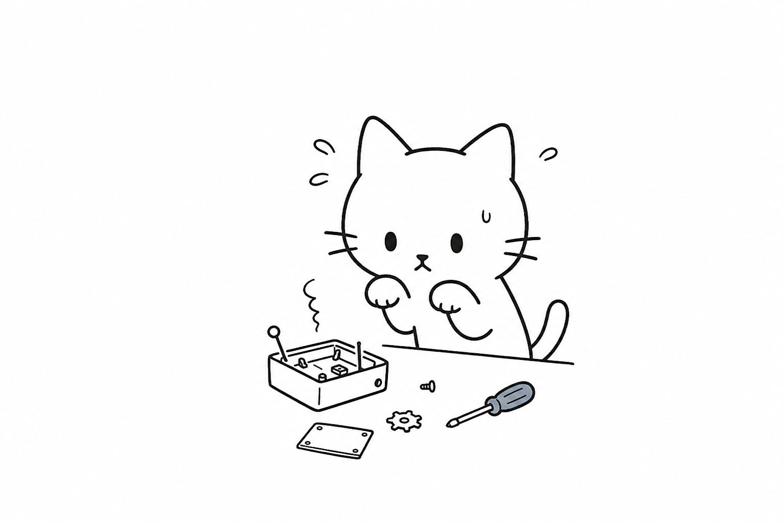 道具が動かなくなり青ざめるごろ